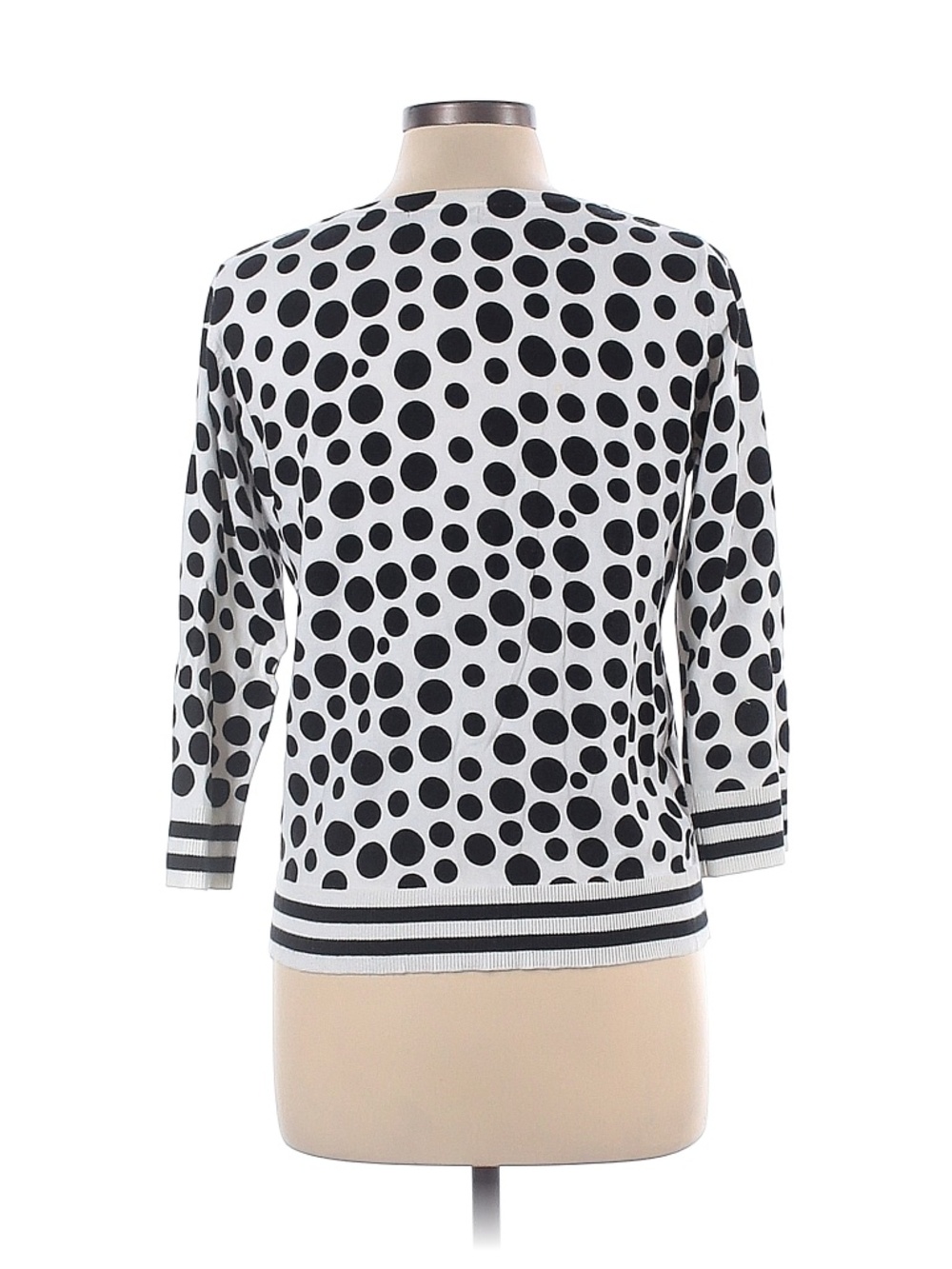 The Limited Polka Dots White Cardigan Size L - Picture 2 of 3
